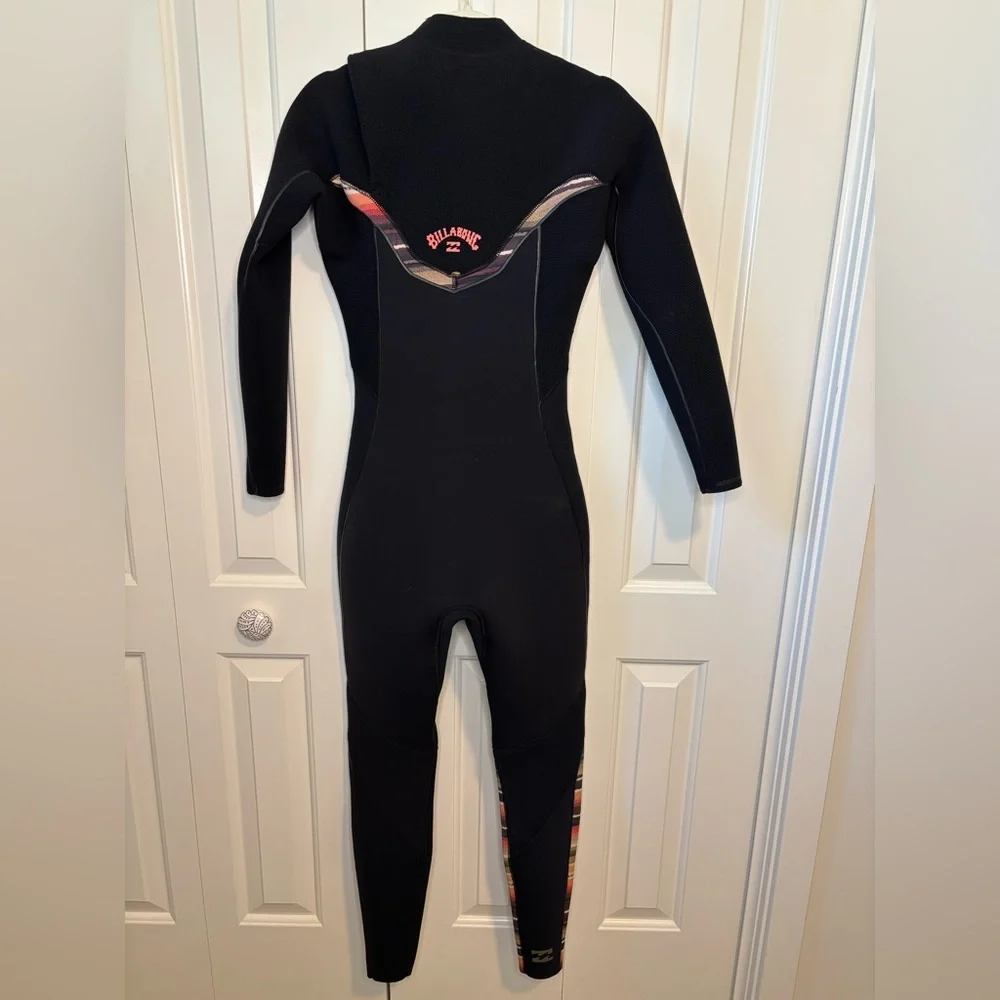 Billabong Wmns 4/3 Furnace Comp Series Chest Zip Wetsuit in Serape color Size 6 - Picture 8 of 10